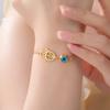 Dawapara Hamsa Evil Eye Bracelet Hand of Fatima Protection Talisman Good Luck Charm Stainless Steel Jewelry