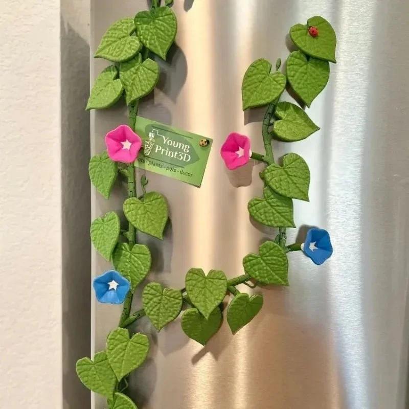 Magneti per Frigorifero Campanula Stampati 3D, Magneti per Frigorifero Edera Decorazione Pianta Decorazione Casa Combinazione