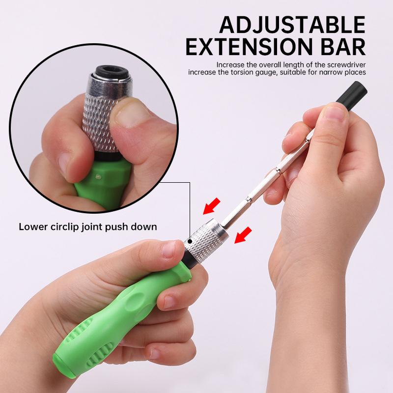 Mini Juego de Destornilladores de Precisión 32 en 1 Puntas Magnéticas Kit de Herramientas de Reparación Juego de Puntas de Destornillador Teléfono Móvil IPad Cámara Mantenimiento