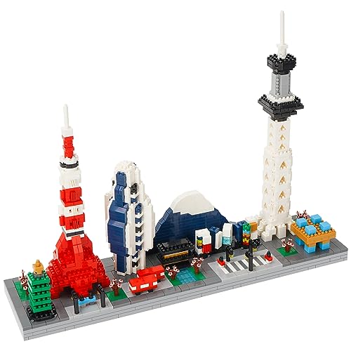 LULUFUN Micro Blocks Tokyo City Series Skyline Architecture Skytree Tokyo Tower Building Blocks Toy Gift Interior Decor Gift for Men and Women Adults