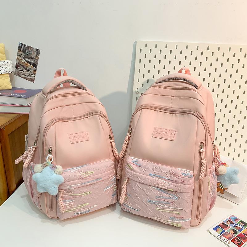 Korean version of the new small fresh and cute large-capacity backpack for junior high and high school students school bag women's ins niche backpack