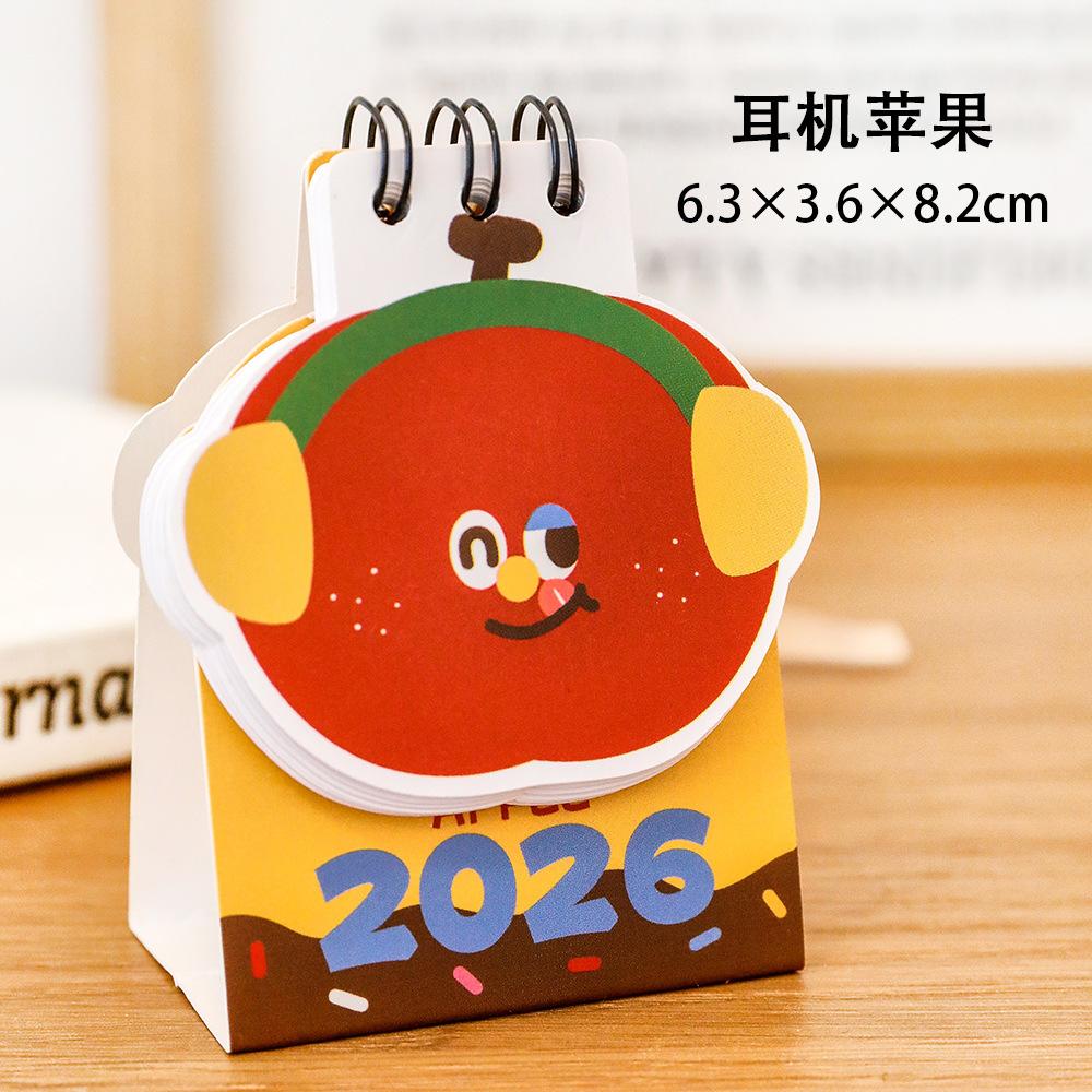 2026 Mini Apples Desktop Calendar Colorful Cute Plan Punch Calendar Gift Desk Calendar Office Desktop Ornaments