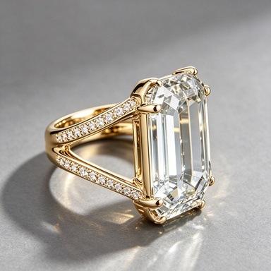Fashion gold-plated zircon ring for women in Europe, America, light luxury zircon finger