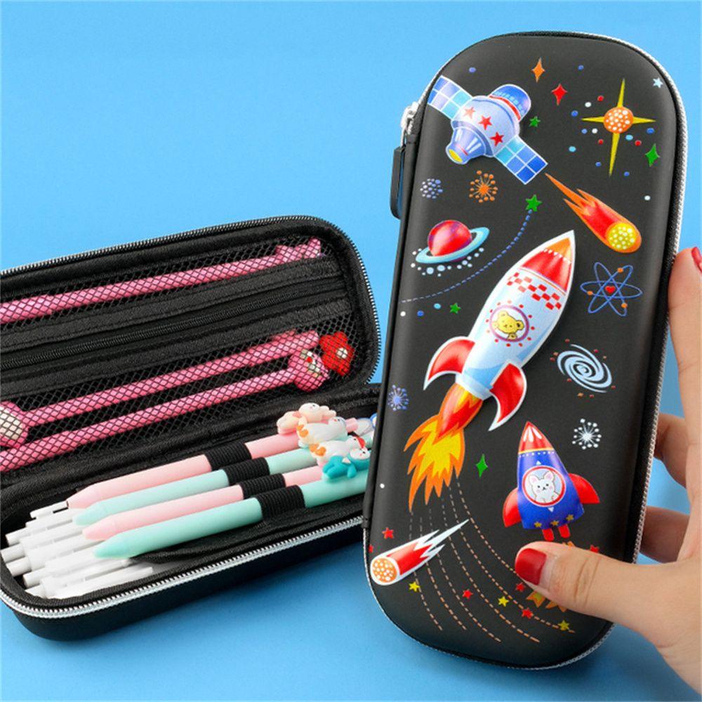 Supplies Student Pencil Box Large Capacity EVA Pencil Case Pen Bags Stationery Bag 3D Pencil Bags
