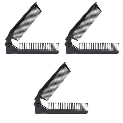 GITGRNTH Portable Travel Folding Comb Brush Compact Foldable Hair Brush For Travelling Pocket Size Comb Double Headed for Women & Men (Pack Of 2)