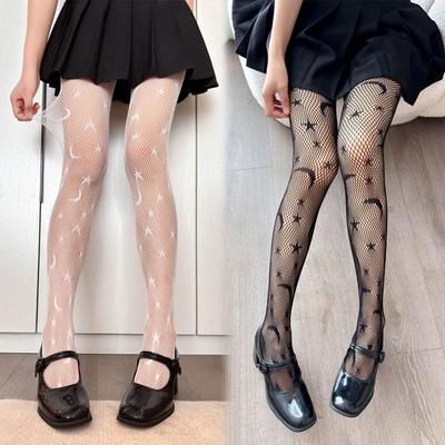 Lolita Style Rajstopy z Nadrukiem Pentagramu dla Dziewcząt Kobiety Sekowne Gotyckie Punk Pięcioramienna Gwiazda Siateczkowe Kobiety Rajstopy Kabaretki Pończochy Body