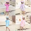 Unicorn Kids Unisex Bathrobe Girls Boys Hooded Pajamas Sleepwear Nightwear