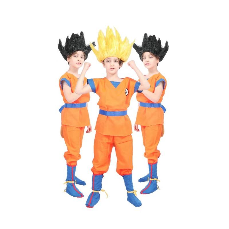 Dragon Ball Cosplay Sun Wukong Kostym Animation Gui Xianliu Super Saiyan Peruk Barnföreställning