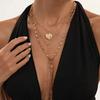 New 1Pcs/Set Punk Metal Heart Pendant Necklace for Women Trendy Creative Adjustable Y Shape Chain Jewelry Accessories New