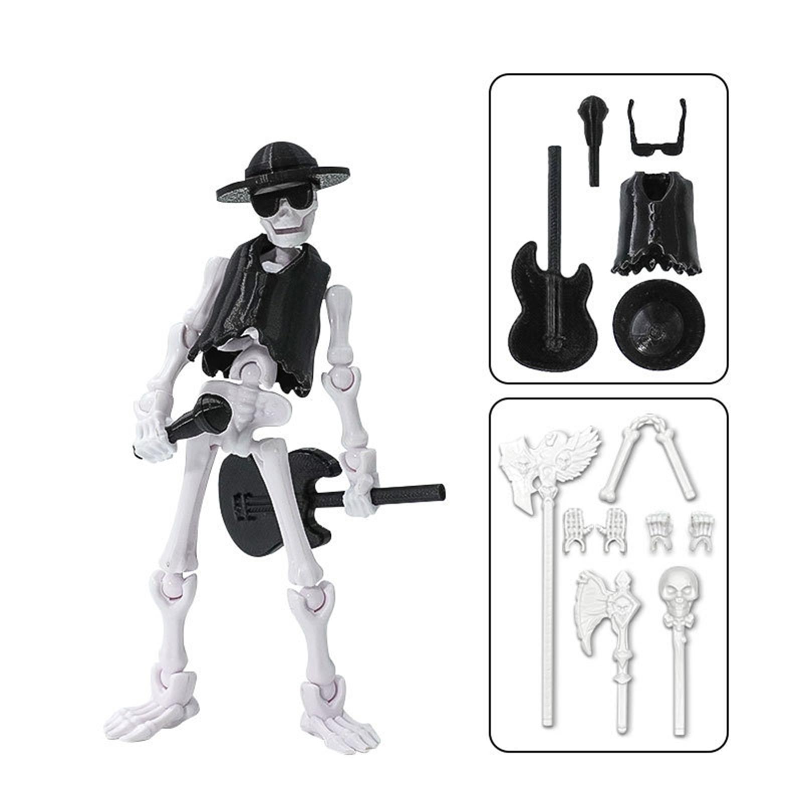 

Joint Human Skeleton Doll Trick Toy Trick Creative Ornaments Assembly Toy Movable Doll One Size чёрный