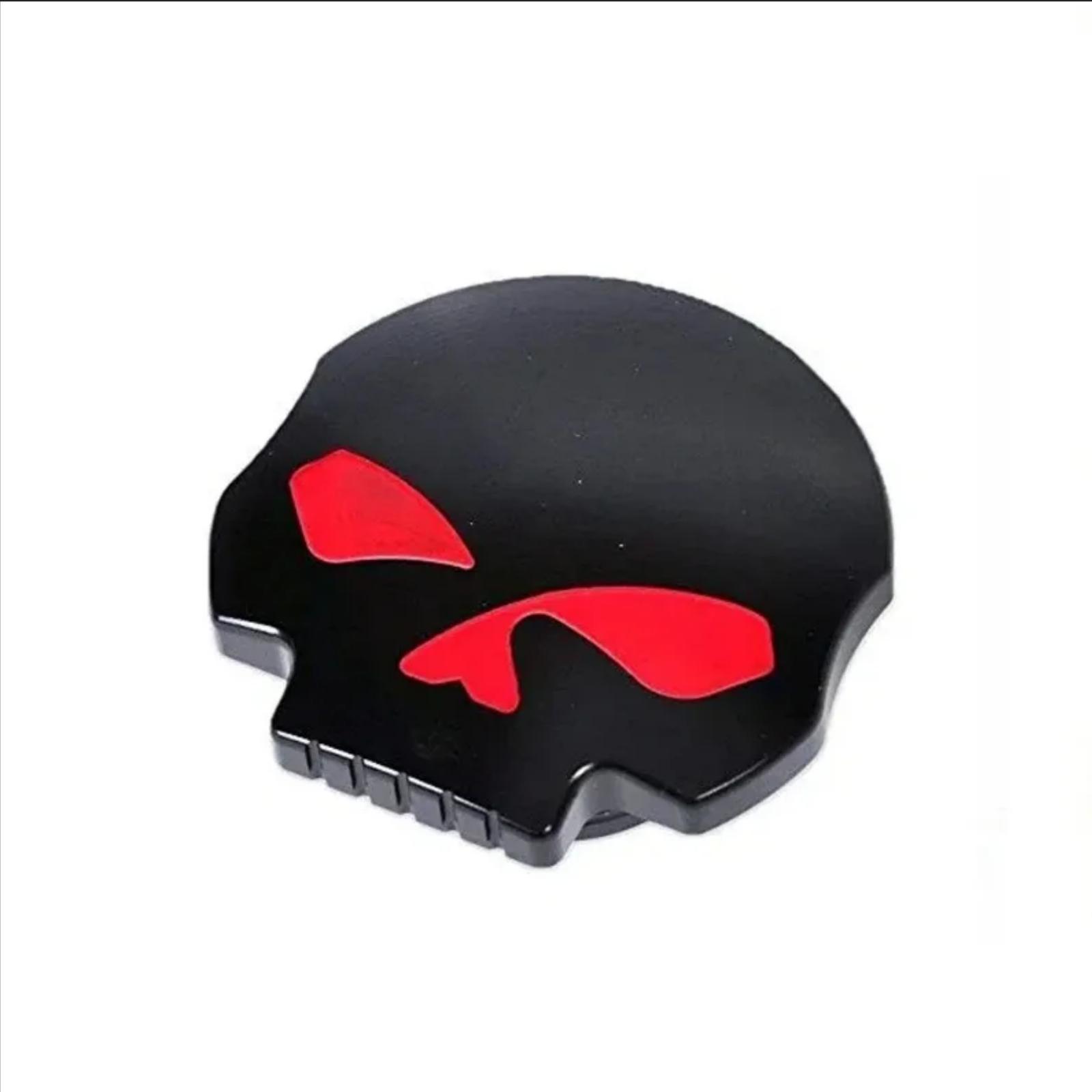 Motorcycle Modification Ghost Face Skull Fuel Tank Cap Retro Fuel Tank Cap Motorcycle Compatible With Xl883 Xl120 Dana Black Red