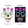 Mexico Day of the Dead Luminous Facial Tattoo Sticker Halloween Party Decoration Halloween Dress Up Day of the Dead DIY Party