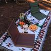 Camping Floor Chair Oxford Fabric Folding Beach Sit Mat with Back Support Lightweight Travel Lounge Chair For Camping Fishing