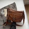 Women's Crossbody Bag Vintage Soft Leather Mother Bag Commuter Multi-Pocket Shoulder Bag