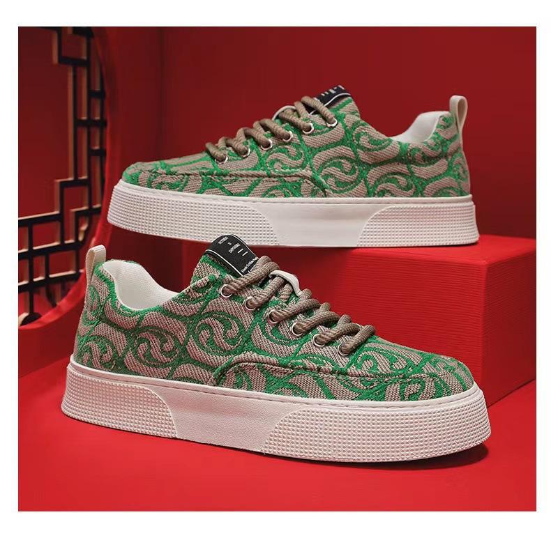Summer large size shoes new breathable canvas shoes sports and leisure low-top shoes printed shoes