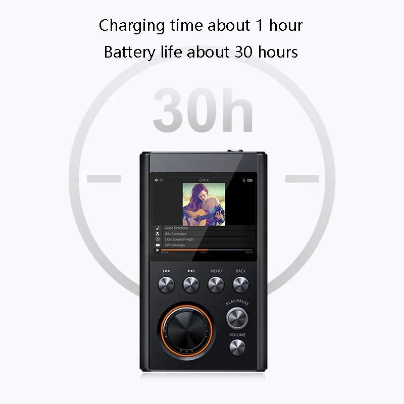 Audiophiler Musikplayer MP3 Walkman Unterstützung DSD256 CUE Split Track 24bit 192KHz Verlustfreie Decodierung Wiedergabe LINE OUT Dualer Ausgang