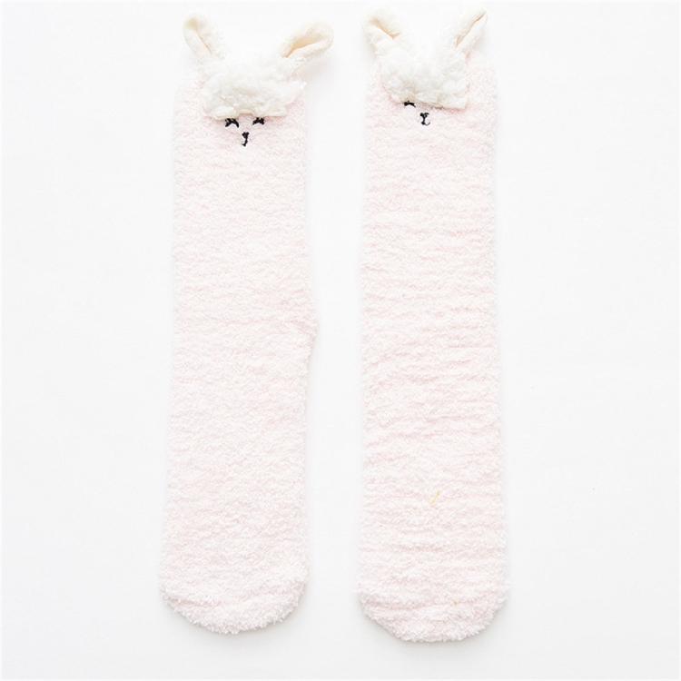 Womens Fuzzy Plush Slipper Socks Cute Animal Ears Home Warm Fleece Sleep Socks