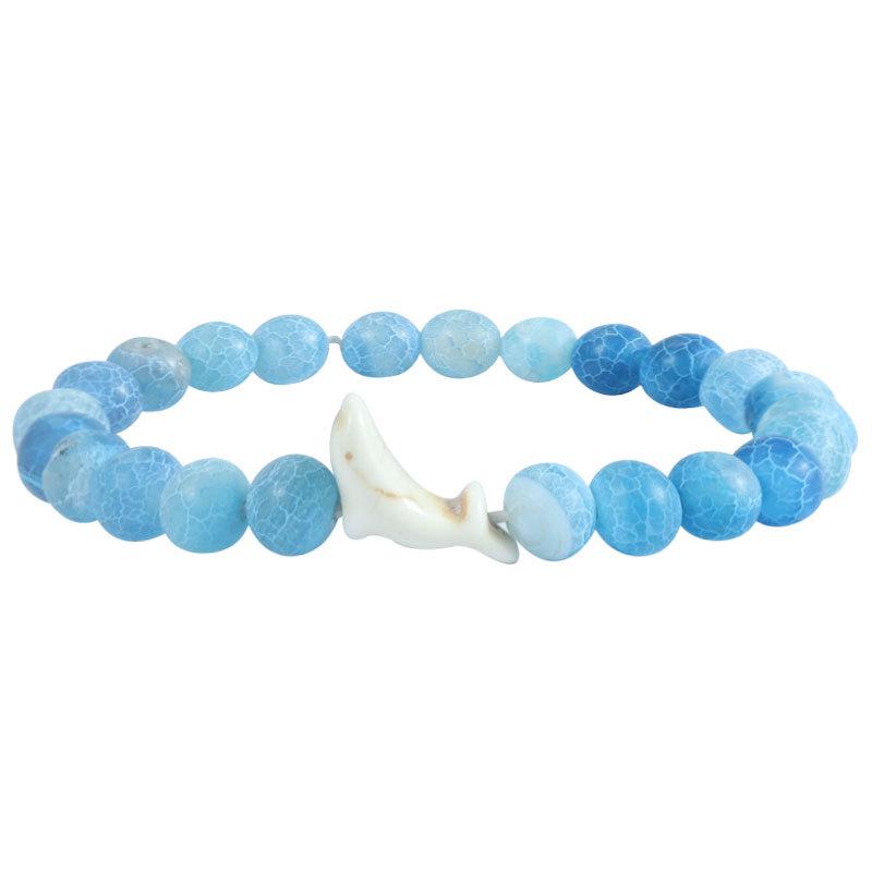 Bransoletka z koralików do śledzenia zwierząt z kamieniami naturalnymi - Wzór Żółwia, Słonia, Rekina