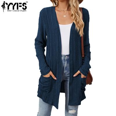 Women's Fashion Casual Solid Color Print Autumn Winter Long Sleeve Jackets & Coats