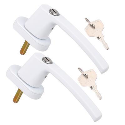 2 Sets Casement Window Handle With Keys Aluminum Alloy Window Pull Hardware Window Lock Home Improvement Accessories For