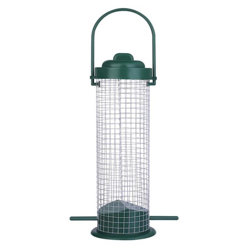 

Hanging Bird Feeder Plastic Tube Suet Ball Metal Mesh Feeding Tool for Outside 1