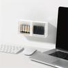 2pcs Dustproof White Wall-Mounted Storage Boxes | Plastic Organizer with Clear Fronts for Bathroom, Swabs, Makeup Small Jewelry