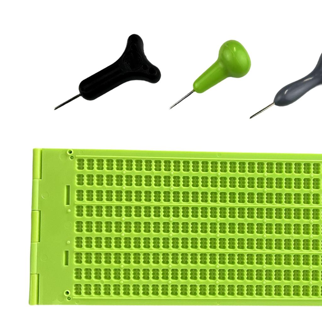 Braille Writing Slate For Beginners With 3 Stylus Portable Gifts Fingerboard Learning Supplies Braille Slate And Stylus Kit