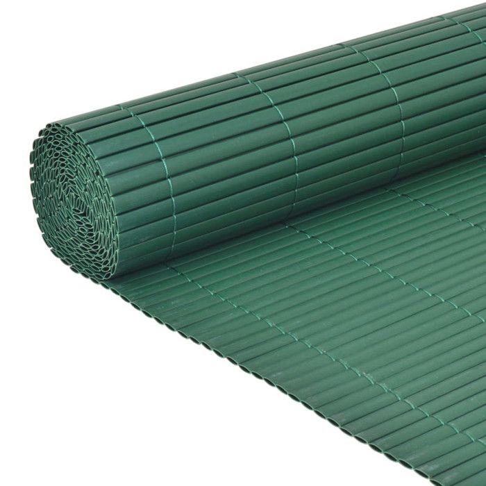 VidaXL Clôture de jardin Double face PVC 90 x 500 cm Vert