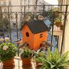 Large Capacity House Shape Bird Feeder Squirrel Proof Leak-Proof Bird Feeding Station Windproof Metal Hanging Bird Feeder
