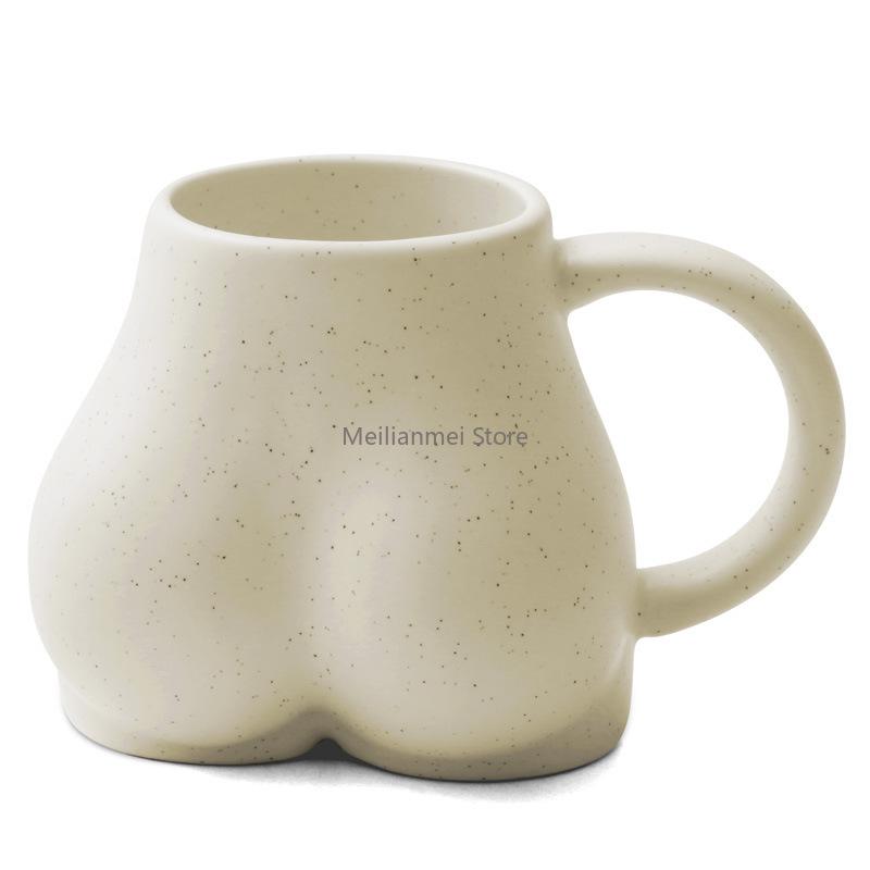 2 Pcs Funny Butt Mug Ceramic Coffee Cup Creative Personality Art Cup Drinking Water Mug Coffee Cups