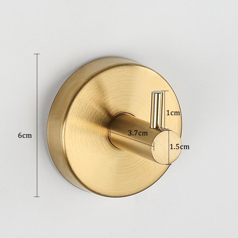 Stainless Steel No-Drill Suction Cup Wall Hook for Coats & Hats - Black