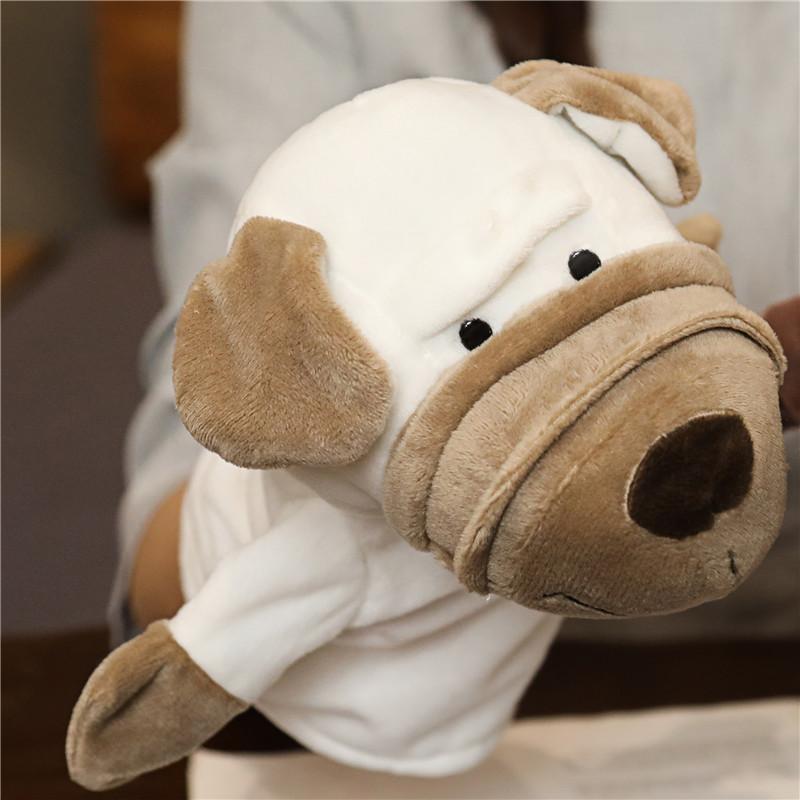 Cute Animal Hand Puppet Toy Gloves Open Mouth Can Move Dinosaur Lion Wolf Doll Tiger Children'S Gift