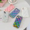 Farbenfrohe Galvanisierte Hülle mit Diamantmuster für iPhone 15 Pro Max/14/13 - Apple 16 High-End Serie