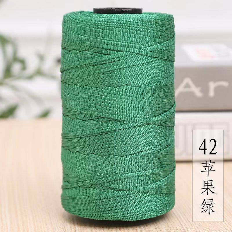 Mercerized Cotton And Linen Flat Belt Thread Light Body Ice Silk Crochet Hook Hat Wool Ball Handmade Diy Knitting Material Package