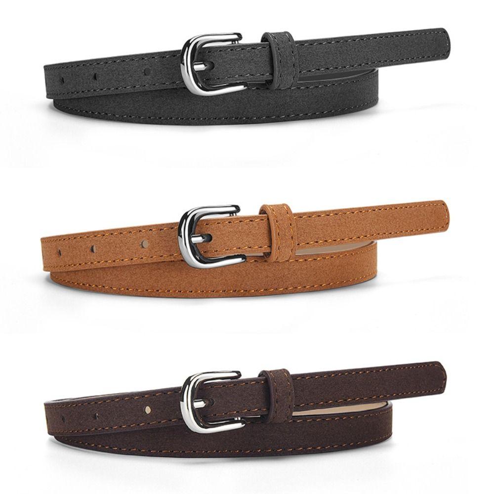 Luxury Design Business Waist Belt Casual Waistband Trendy Suede Leather Belt  For Women
