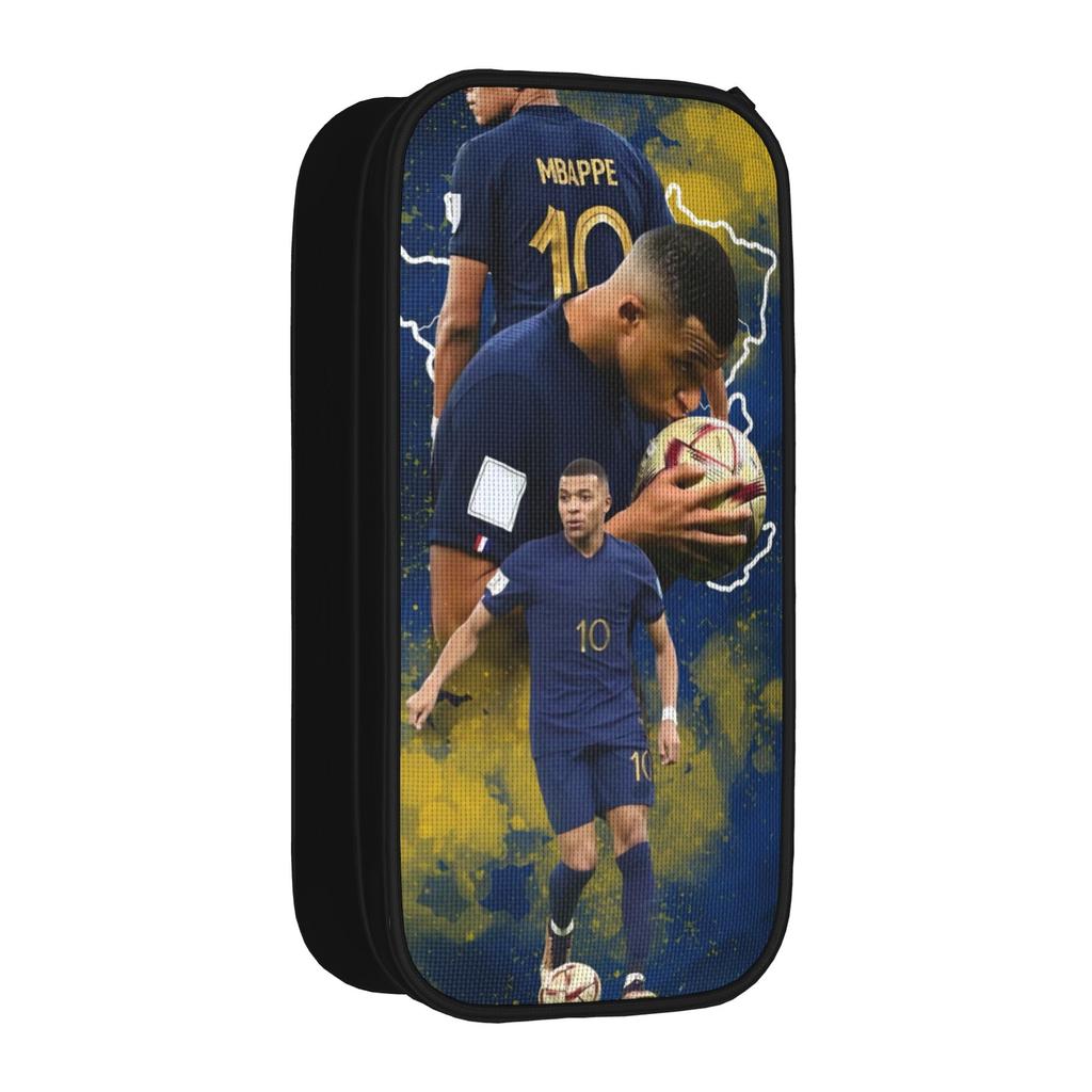 Mbappe Pencil Cases Fashion Football Number 10 Bags Student Big Capacity School Supplies Gift Pencilcases
