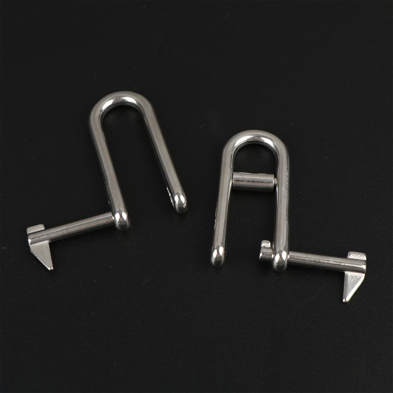 5-8mm Super Strong Stainless Steel Long Swivel Pin Safety Lock Shackle Joint Link Keychain Surf Ski Boat Marine Hardware