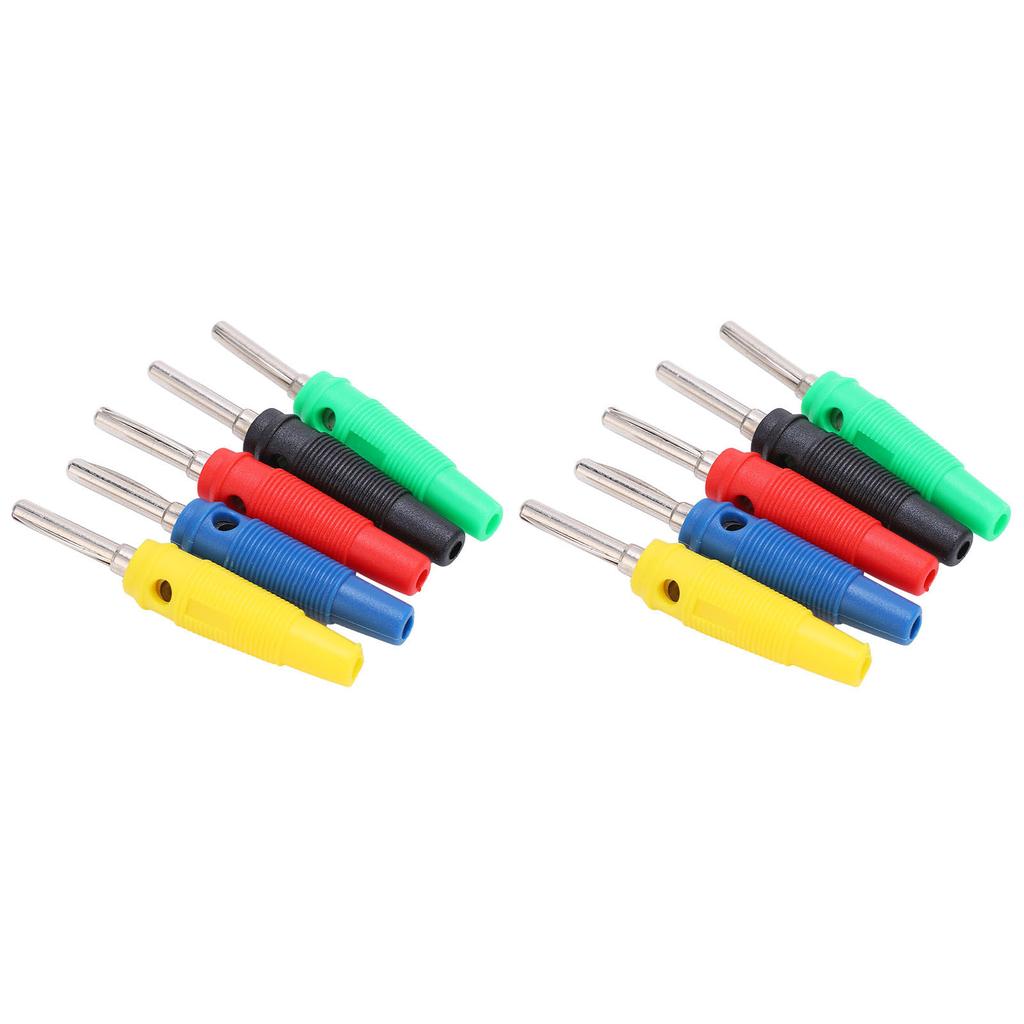 2 Set U23 4mm Single Needle Banana Plug Red Yellow Blue Green Black for Electric Power Test Parts