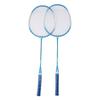 Badminton Set Professional Iron Alloy Badminton Racket with 3 Shuttlecocks Carrying Bag for Beginner Child Adult Blue