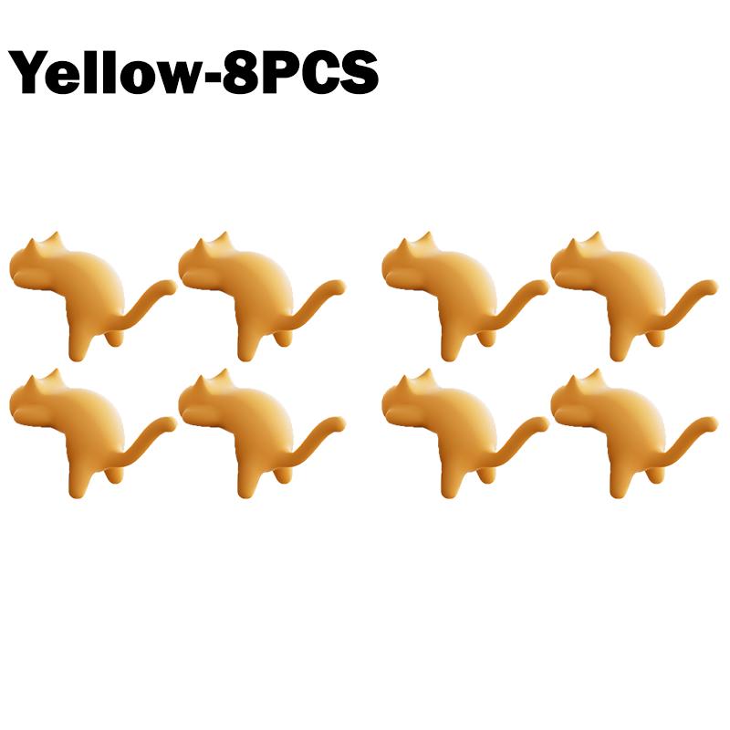 1-8PCS Cat Backpack Hook Table Edge No Marking No Punching, Desk Specific Multi-functional Bag Hanger on The Side of The Desk