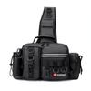 Multi-Compartment Fishing Waist Pack With Rod Holder Waterproof Nylon Tackle Bag Freshwater Saltwater Lure