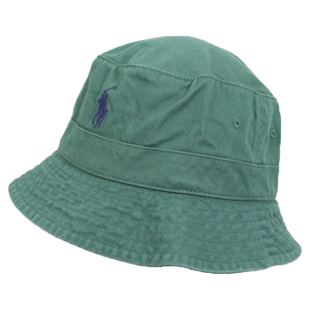 

Polo Ralph Lauren и вышитое хлопковое панама с логотипом Pony, размер L/XL, зеленый 01080251, мужская/женская шляпа, (военно-морской флот), [Использовал]