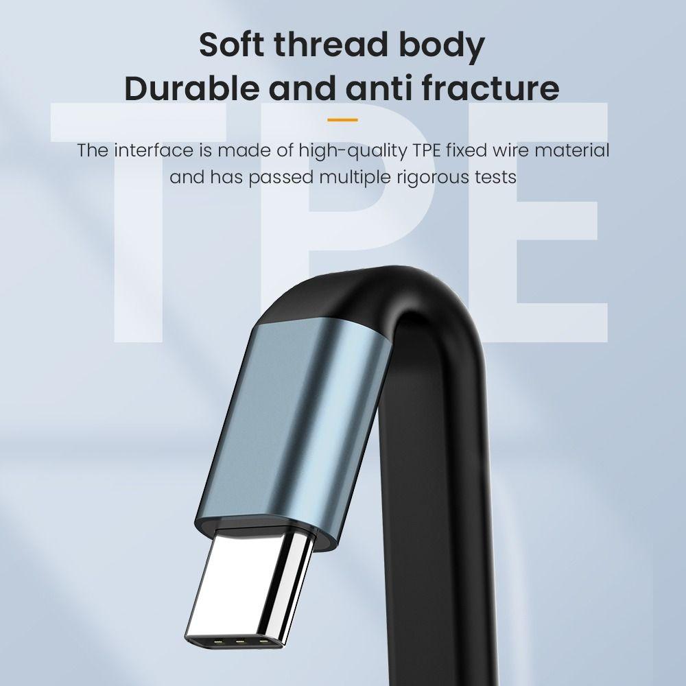 Flexible Charger Cord Ultra Short Fast Charging Cable Micro Type-C To USB A 3.1A Max USB Data Cable