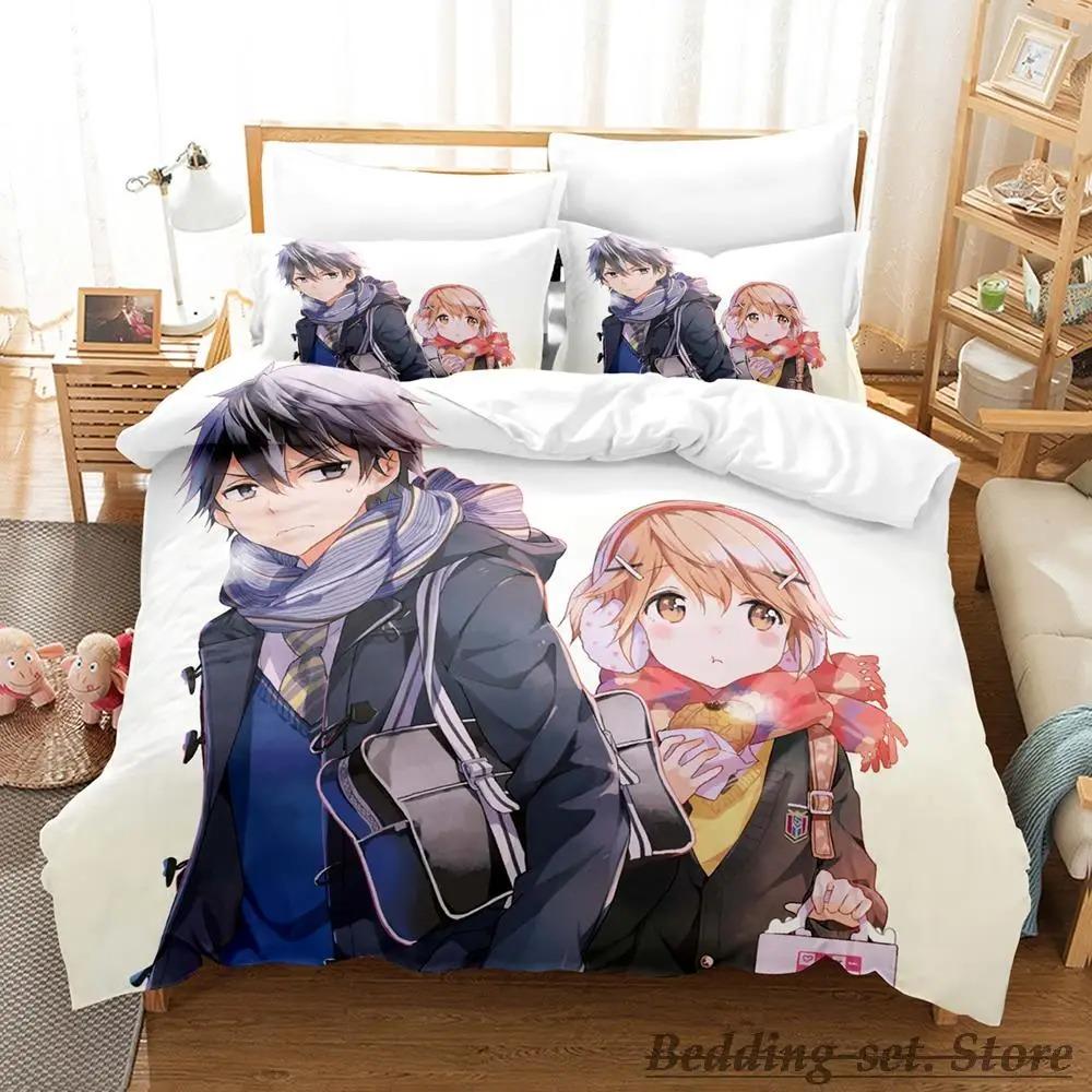 Comfortable Anime Print Bedding Set With Duvet Cover And Pillowcases Single Twin Full Queen King Sizes For Adults And Kids