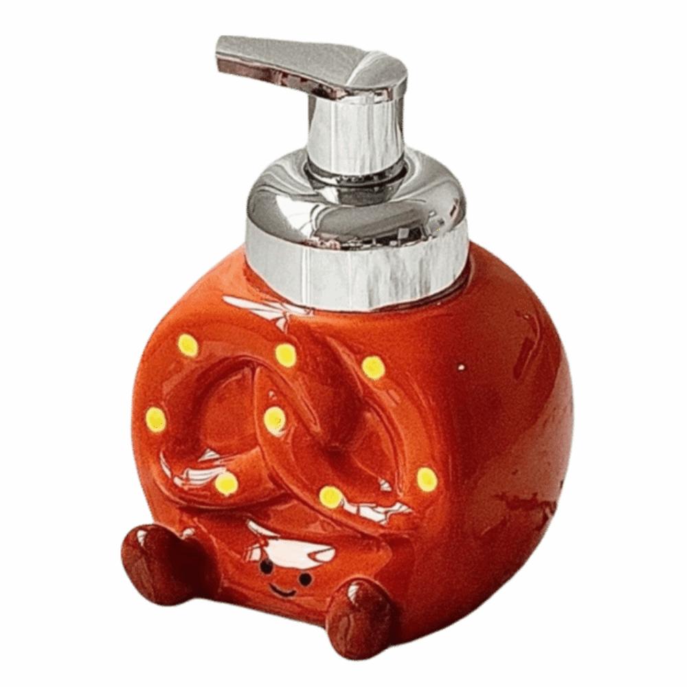 Separately Bottled Ceramic Soap Dispenser Pump Style Hand Sanitizer Bottle  Shampoo Storage красный