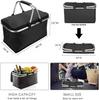 1pc Large Capacity Aluminum Picnic Basket with Thick Foam Lining - Durable, Parties, and Travel, Outdoor Picnic Essentials