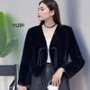 Autumn and winter short coat fur integrated Internet celebrity trend simple fashion imitation mink hair winter thickened top