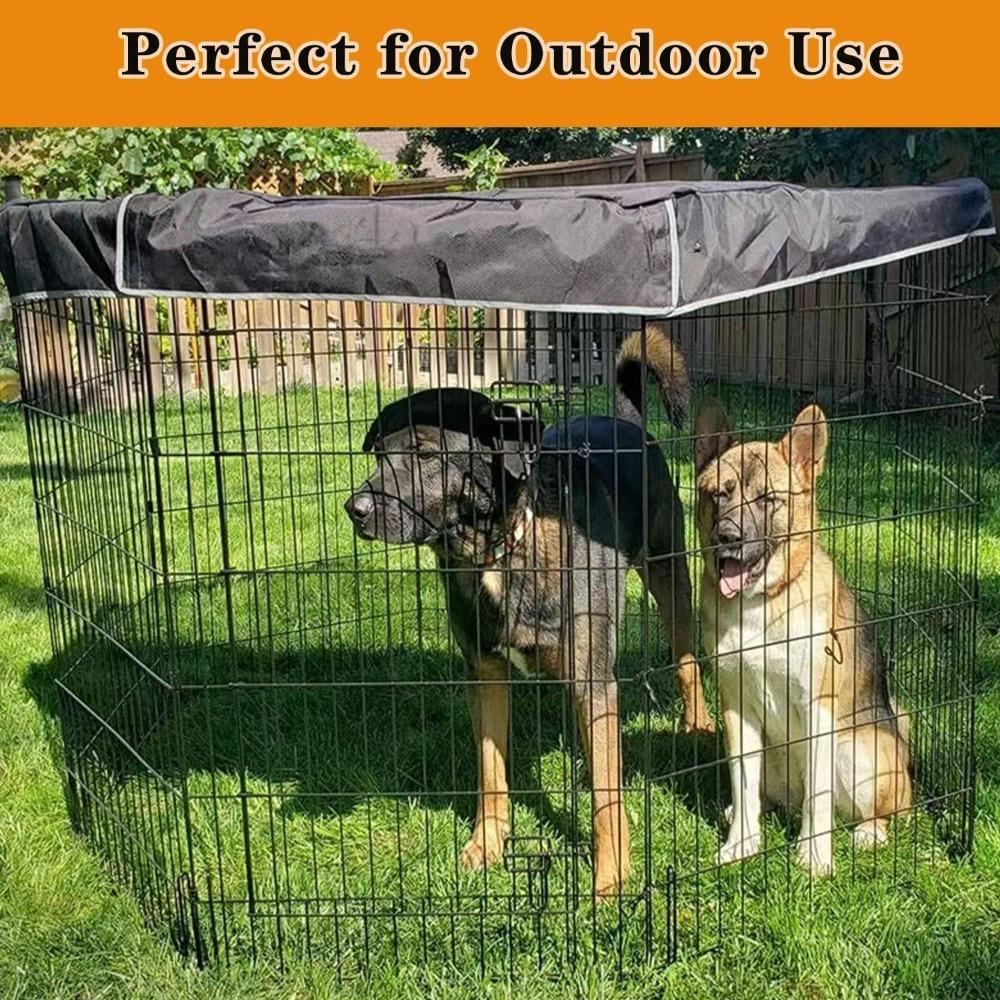 Mesh Pet Cage Cover 8 Panel Kennel Shade Protector Durable Dog Pen Cover  Small Animals