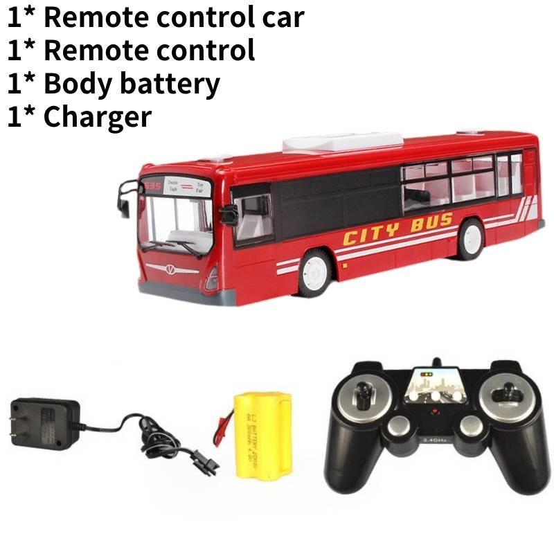 Remote Control Bus Toy For Kids 112 Scale Realistic Sounds And Lights Battery Operated