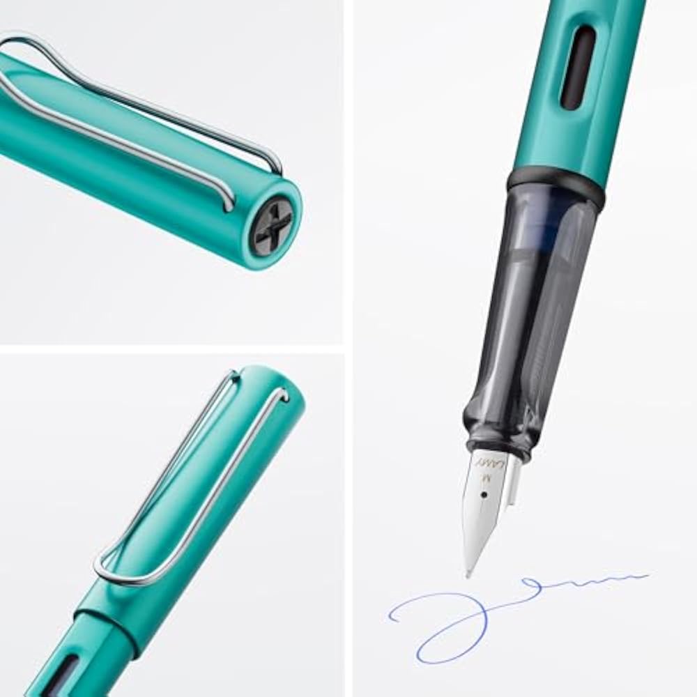 LAMY Al-Star Tourmaline Fountain Pen - Ergonomic Grip and Steel Nib Size B - Lightweight Aluminum...
